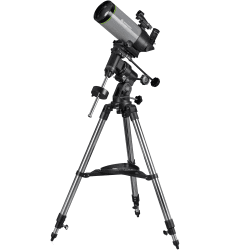 Bresser Teleskop FirstLight 100/1400-Maksutov-Teleskop mit Smartphone-Kamera-Adapter inklusive Montierung, Stativ und Zubehör