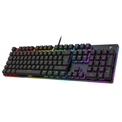 Black Shark Mechanische Gaming Tastatur RGB-Beleuchtung, QWERTZ Deutsches Layout, Rote Schalter, Anti-Ghosting 105 Tasten, Metall Platte, Voll Programmierbare Gaming Tastatur, für PC Gamers Switch Rot