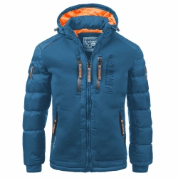 Geographical Norway Herren Steppjacke Winterjacke mit Kapuze – Gefütterter Warmer Anorak S-7XL Outdoor SKI Snowboard Kapuzenjacke für den Winter/Herbst - IMS Production M Petrol