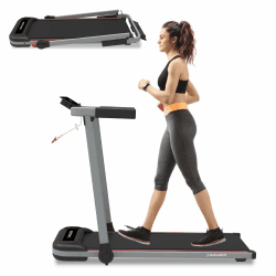 Elektrisches Laufband für Zuhause, Büro, Joggen, Laufen, ultraflach, schmal, Fitness, Workout, Walden F2800DE