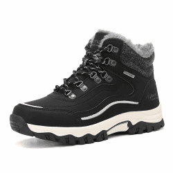 Ripord Damen Winterschuhe Winterstiefel Warm Trekking Wanderschuhe Schneestiefel Schwarz 39 EU