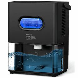 Luftentfeuchter 3200ml,EasyAcc Luftentfeuchter Elektrischer Entfeuchter Leise Tragbarer Raumentfeuchter Gegen Feuchtigkeit Dehumidifier für Büro/Schlafzimmer/Badezimme Farbige Nachtlicht… Schwarz3200ml
