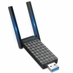 WLAN Stick, ElecMoga AC1300 USB 3.0 Adapter (867 Mbit/s 5GHz,400 Mbit/s 2.4GHz) Dual 5dBi WLAN Antenne for Laptop/Desktop/PC, Kompatibel mit Windows 11/10/8/7/Vista/XP, Mac OS GWIFI