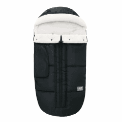 Fußsack für Kinderwagen Buggy, Fußsack für Kinderwagen Buggy mit verstellbaren seitlichen Reißverschlüssen und Einstellbarer Zugkordel, Waschbar und Rutschfest Fußsäcke für alle Kinderwagen geeignet Schwarz