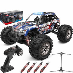 SIMREX 1:16 Scale All-Terrain Ferngesteuertes Auto, 36 km/h, 4WD mit 2.4 GHz Fernbedienung, RC Auto mit wiederaufladbarer Batterie, Geschenk für Kinder und Erwachsene