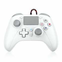 TURPOW Controller für PS-5, Gamepad-Fernbedienung mit Dual-Motor-Vibration/6-Achsen-Sensor/Turbo/3,5-mm-Audiobuchse/Touchpad für PS-5/PS-4/PC/PC360