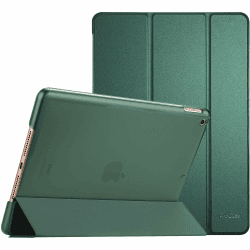 ProCase Hülle für iPad 9./8./7. Generation 10,2 Zoll 2021 2020 2019, Schutzhülle Smart Case Cover Kompatibel mit iPad 9/8/7 –Nachtgrün Mitternacht Grün