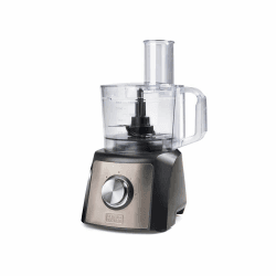 BLACK+DECKER BXFPA1200E - Küchenmaschine, 1.200W, Behälter 1,5l, 2 Geschwindigkeitsstufen/Turbofunktion, 8 Zubehörteile, Anti-Fingerprint, Edelstahlklingen und -scheiben, BPA-frei 1200W 1200W