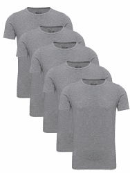 Yazubi 5er Pack Herren T-Shirt Mythic S Grau (Dapple Gray 163907)