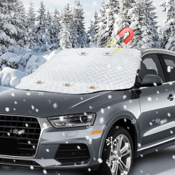 Akapola Frontscheibenabdeckung,Scheibenabdeckung Auto Winter,Ultra-Dick Autoabdeckung Winter Windschutzscheiben,Autoscheibenabdeckung,Windschutzscheibenabdeckung,Auto winterabdeckung Auto Abdeckung-L L Größe:155*120 CM