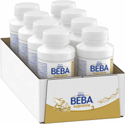 Nestlé BEBA SUPREME 3 Folgenahrung: ab dem 12. Monat, trinkfertig, im Anschluss an das Stillen, 8er Pack Fläschchen (8 x 200ml) 8.0
