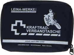 Leina-Werke 17013 Kraftrad-Verbandtasche Typ II mit Klett, Blau/Weiß with vectro Blue/White