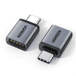 UGREEN USB C auf USB OTG Adapter (2 Stück) 10Gbps USB C Stecker auf USB 3.2 Buchse OTG Adapter kompatibel mit iPhone 16/15 Serie MacBook Pro M4 iPad Mac Mini Galaxy S24/23 Mate 60 Serie usw (Schwarz)