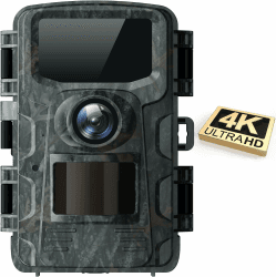 VOOPEAK 4K 48MP Wildkamera - Wildkamera mit Bewegungsmelder Nachtsicht Aktiviert 120° Überwachungswinkel, Wildtierkamera Infrarot 0.1s Schnelle Trigger IP66 Wasserdicht und 2,0" Bildschirm