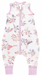 Chilsuessy Baby Schlafsack mit Beinen 1.5 Tog Schlafsack 100% Baumwolle Ganzjahres Schlafsack mit Füßen Babyschlafsack Schlafsack Kinder, 1.5 Tog/Frühlingsmagpie, 70cm/Baby Höhe 75-85cm 70cm/Baby Höhe 75-85cm 1.5 Tog/Frühlingsmagpie