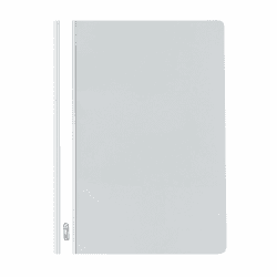 Herlitz 975474 Schnellhefter A4 PP mit transparentem Vorderdeckel, 10 Stück, hellgrau hellgrau A4