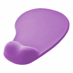 OcioDual Mauspad mit Handgelenkauflage, Violett, Ergonomische Mouse Pad mit Gelunterstützung, Weicher Stoff mit Rutschfester Gummibasis für Laser und Optische Mäuse
