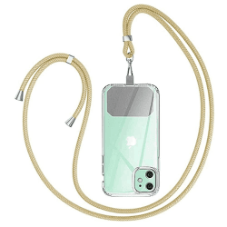 GUMO-LONG Handykette Universal zum Umhängen - Kompatibel mit jedem Handy und Smartphone, Kette zum Umhängen, Hülle mit Kordel, Handyband mit jeder Hülle kombinierbar Kamel
