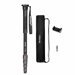 Manbily 165cm Kamera-Einbeinstativ 5 Abschnitte Aluminium Reise-Einbeinstativ für Canon Nikon Sony DSLR-Kameras (E-222)