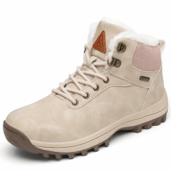 Mishansha Unisex Winterschuhe Warme Gefütterte Winterstiefel Wasserdicht Wanderschuhe Gr.36-48 39 EU Aprikose