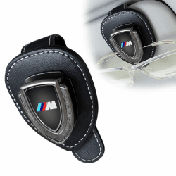 HIJOITKVVE Auto Brillenhalter, Sonnenbrillenhalter für BMW M M2 M4 M5 M6 M8 X1 X2 X3 X5 X6 M135i M240i Z4 328i X7, Brillenhalterung für Auto Sonnenblende, Schwarz for baoma-Mo