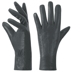 Harssidanzar Damen Lederhandschuhe Winter Warmes Kaschmirfutter Touchscreen Vintage Finished GL017EU L Grau