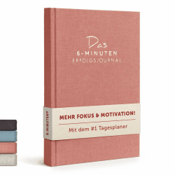 Das 6 Minuten Tagebuch Erfolgsjournal - #1 Tagesplaner 2025/2024 für mehr Motivation, Selbstreflexion & Erfolg - Undatiertes Journal Buch - Mit Journaling Fokussierter & Gelassener Ziele erreichen Altrosa