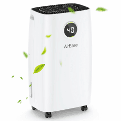 Luftentfeuchter Elektrisch mit 12L/Tag Raumentfeuchter,Entfeuchter Wohnung mit LED Display und Steuerung,Ablaufschlauch,Timer,Gegen Feuchtigkeit,Schimmel,Dehumidifier Raumgröße ca.108m³ für Keller