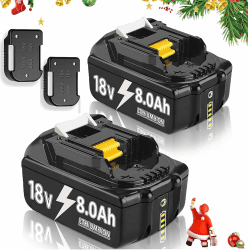 2X 18V 8.0Ah Ersatzakku für Makita BL1860B BL1860 BL1840 BL1830 BL1860B BL1815 BL1850B BL1835 BL1850B BL1845 BL1850 194205-3 LXT-400 with LED Werkzeugakku 8.0Ah AKKU