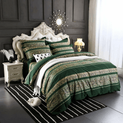 Lanqinglv 2 Set Bohemian Indisch Kissenbezug 40x80 cm Dunkelgrün Grün Mikrofaser Hochwertiges Kopfkissen Boho Kissenbezüge mit Reißverschluss Omfy 40x80cm*2