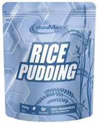 IronMaxx Rice Pudding – 750g Beutel | Hochwertiges Instant Reismehl zur Zubereitung von Reispudding | Veganer Reis Pudding als fettarme und zuckerarme Quelle für Energie 750g (1er Pack)