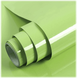 Hode Klebefolie Grün Glitzer 60cmX5m Möbelfolie Hellgrü Hochglanz Selbstklebende Folie Oberflächenschutz für Möbel Küche Schrank Wasserdicht Vinyl DIY Dekorfolie Tapeten 60cmx5m Hellgrün