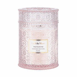 La Jolíe Muse Duftkerze im Glas, Wild Rose Duftkerze, 550g, Natürliche Kerze für zu Hause, 90 Stunden lang brennend, Geschenk Kerze großes Glasgefäß