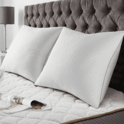 BedStory Kopfkissen 50x50 2er Set mit abziehbarem Bambusfasern Bezug, Antimilben und antibakteriell Kissen aus 600g x 2 Mikrofasern, hypoallergen bequemes Weiches und atmungsaktives Kissen 2 Stück (1er Pack) 50x50cm