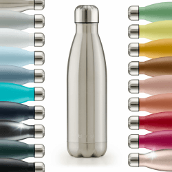 Blumtal® Trinkflasche Edelstahl Charles - Thermosflasche 750 ml - BPA-freie Thermo Trinkflasche kalt&warm - auslaufsichere Trinkflasche Metall 750 ml - Thermos Trinkflasche - Stainless Steel - Silber 750 ml 01 - Stainless Steel - Silber