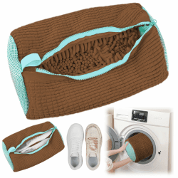 Schuhwaschbeutel Waschmaschine 1 Stück Multi Schutz Schuhbeutel Waschmaschine Wiederverwendbarer Sneaker Waschbeutel Für Alle Schuharten,Schonen Sowohl Schuhe Als Auch Waschmaschine(Schokoladenbraun) Schokoladenbraun-1 Stück