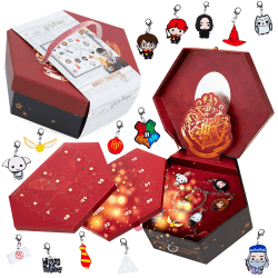 Harry Potter Adventskalender 2024 Schmuck Weihnachts mit Charms - Geschenke für Mädchen Jewellery Box Rot