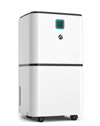 Luftentfeuchter Elektrisch 12L/Tag Für Räume von ca. 80m³/30m², 36 dB Raumentfeuchter Mit Ablaufschlauch 24H-Timer On/Off und LED Anzeige Weiß 12L
