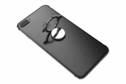 Kronya® | 360° drehbarer Smartphone Fingerhalter | Case Finger Griff Halter Halterung Handy Hülle Ring Ringhalter Ständer Tablet | Kompatibel mit Apple iPhone iPad Samsung Galaxy | 6 (Schwarz)