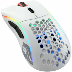 GLORIOUS Gaming Model D Wireless Gaming Mouse – Superleichte 69 g, verzögerungsfreier 2,4-GHz-Funk, bis zu 71 Stunden Akku, RGB-Beleuchtung, BAMF-Sensor, ergonomisch, 6 Tasten – Mattweiß Model D Kabellos Mattweiß
