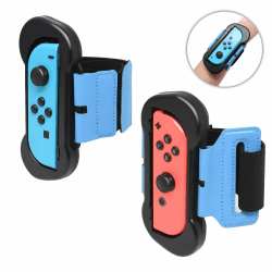 FYOUNG Armband für Just Dance 2025 2024 2023 2022 2021, 2 Pack Verstellbare Elastische Armbänder für Zumba Kompatibel mit Nintendo Switch/Switch OLED - Schwarz