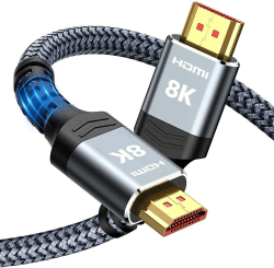 SNOWKIDS HDMI 2.1 Kabel 5M 8K, 2.1 48Gbps Highspeed 8K@60Hz HDMI Kabel 4K@120Hz 7680P DTS: X, HDCP 2.2&2.3, HDR 10,eARC, kompatibel mit PS5 X-BOX