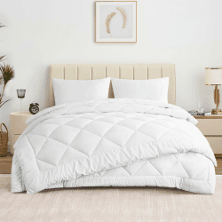 Aisbo Bettdecke 155x220 4 Jahreszeiten - Sommer Winter Bettdecke zum Knöpfen 2teilig Set 155x200cm, dünne leicht 150gsm Sommerdecke und 300gsm Ganzjahresdecke, Vierjahreszeiten Duvet Steppdecke 155 x 220 cm 4 Jahreszeitendecke