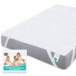 Utopia Bedding Matratzenschoner 140 x 200 cm Wasserdicht, Mit Elastisch Eckbändern, Oeko-TEX Zertifiziert Matratzenauflage Atmungsaktive, Matratzenschutz 140 x 200 cm (1er Pack) Weiß