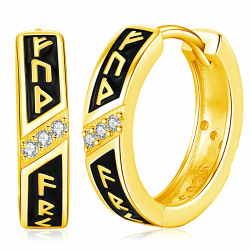 Wikinger Ohrringe für Herren Frauen, 925 Sterling Silber Nordische Wikinger Ohrringe Viking Rune Ohrschmuck Schmuck Geschenke für Herren Damen Wikinger Ohrringe-E