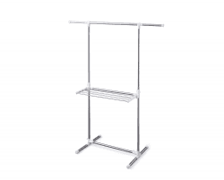 Iris Ohyama, Wäscheständer, Trockengestell, Breite 78-120 cm, Höhe 90-150 cm, Zuhause - Easy assembly Clothes Rack H-78SH - Weiß Kleiderständer mit Trockner
