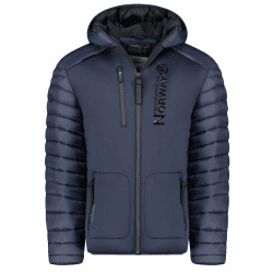 Geographical Norway Herren Steppjacke Winterjacke mit Kapuze – Gefütterter Warmer Anorak S-7XL Outdoor SKI Snowboard Kapuzenjacke für den Winter/Herbst - IMS Production XL Briw Navy