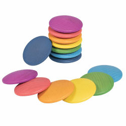 TickiT 73997 Wooden Rainbow Discs - Pack of 14 Einzelbett
