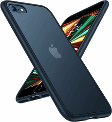 TORRAS für iPhone SE 2022 Hülle, iPhone 7/8/SE 2020 [Echtes Militärischer Falltest Zertifiziert] Extrem Stoßfest Aber Dünn [Transluzent] Unzerstörbar Handyhülle Case 5G, Schwarz iPhone SE/7/8 1-Schwarz