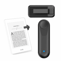 Inncarvs RF Fernbedienung zum Seitenwenden zum Lesen für Kindle,iPad,iPhone,Android Tablets,E-Book Comics Lesen Romane,Schwarz